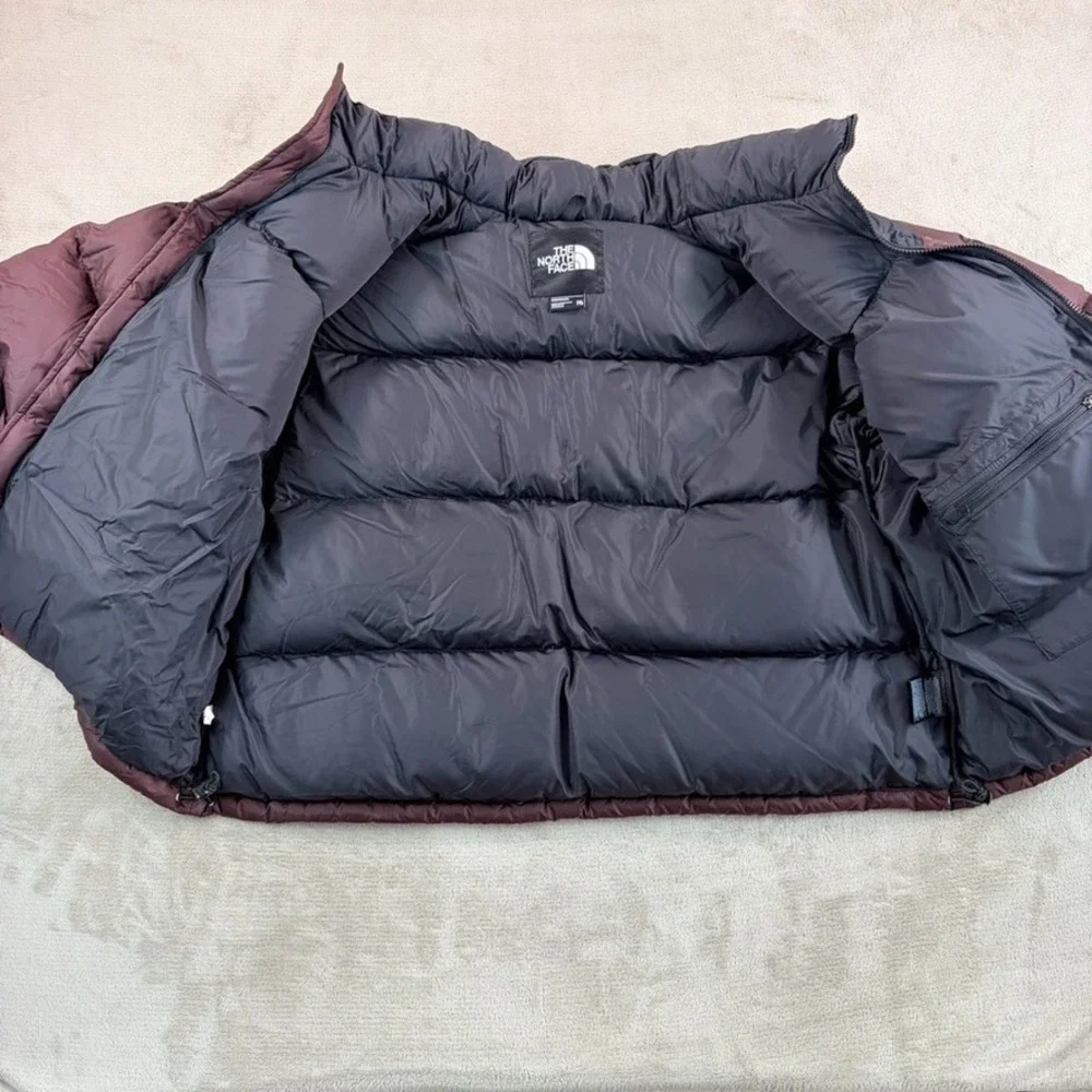 The North Face 1996 Retro Nuptse Jacket in Plum Black Men 2XL 700 Down Fill $380